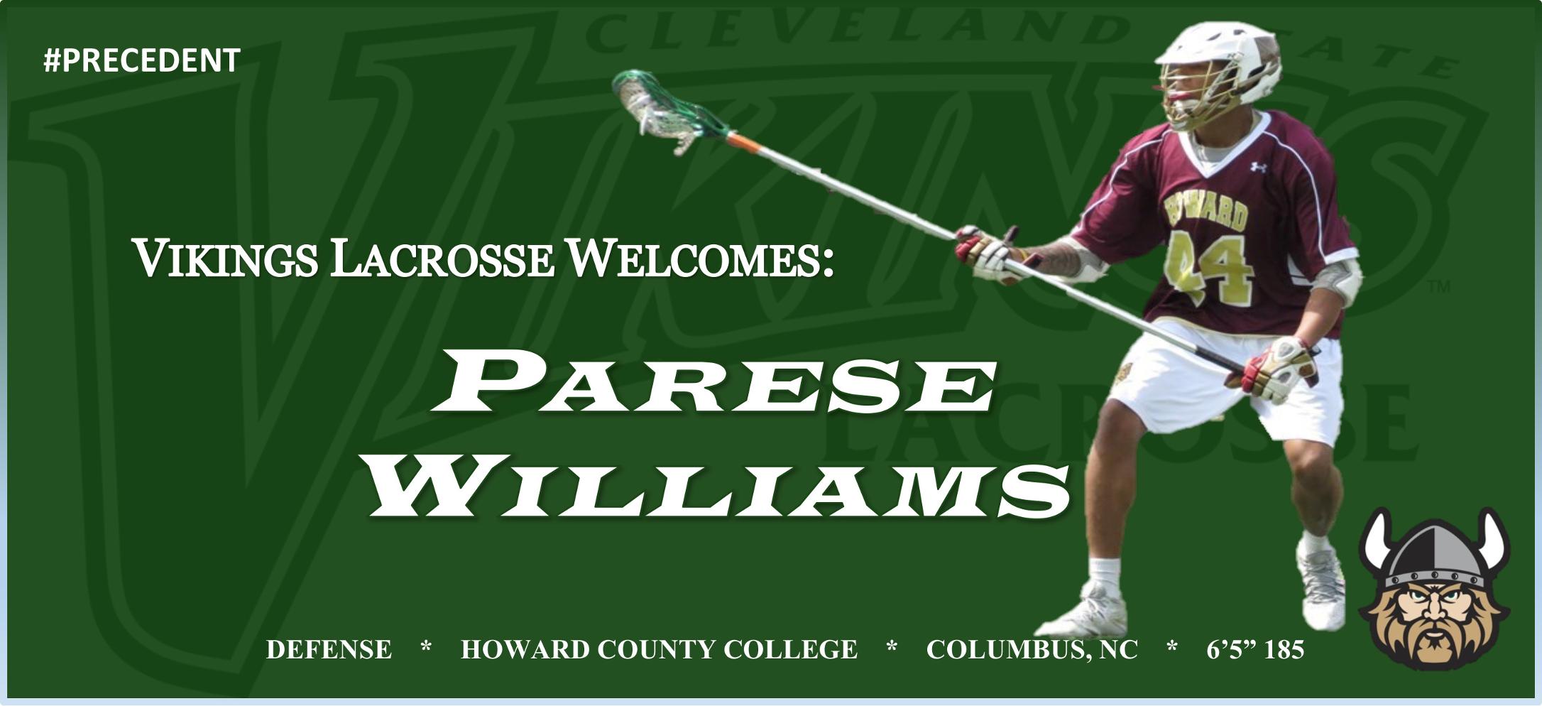 Parese Williams Joins CSU Lacrosse