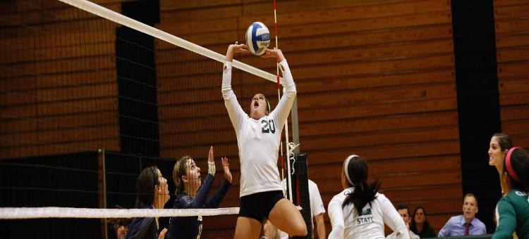 Volleyball Sweeps Wright State in League Opener