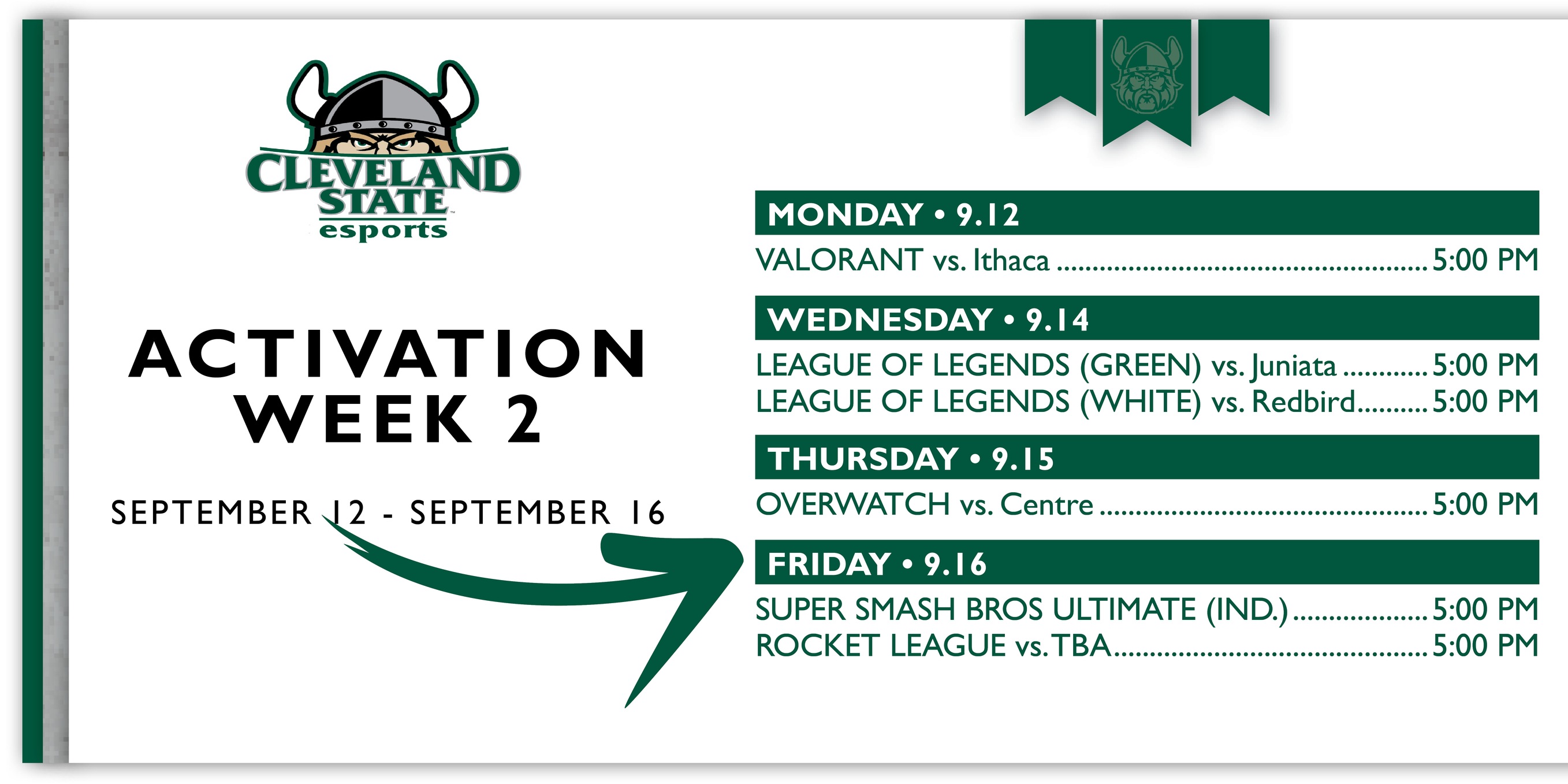 Cleveland State Esports Weekly Recap (Activation Week One)