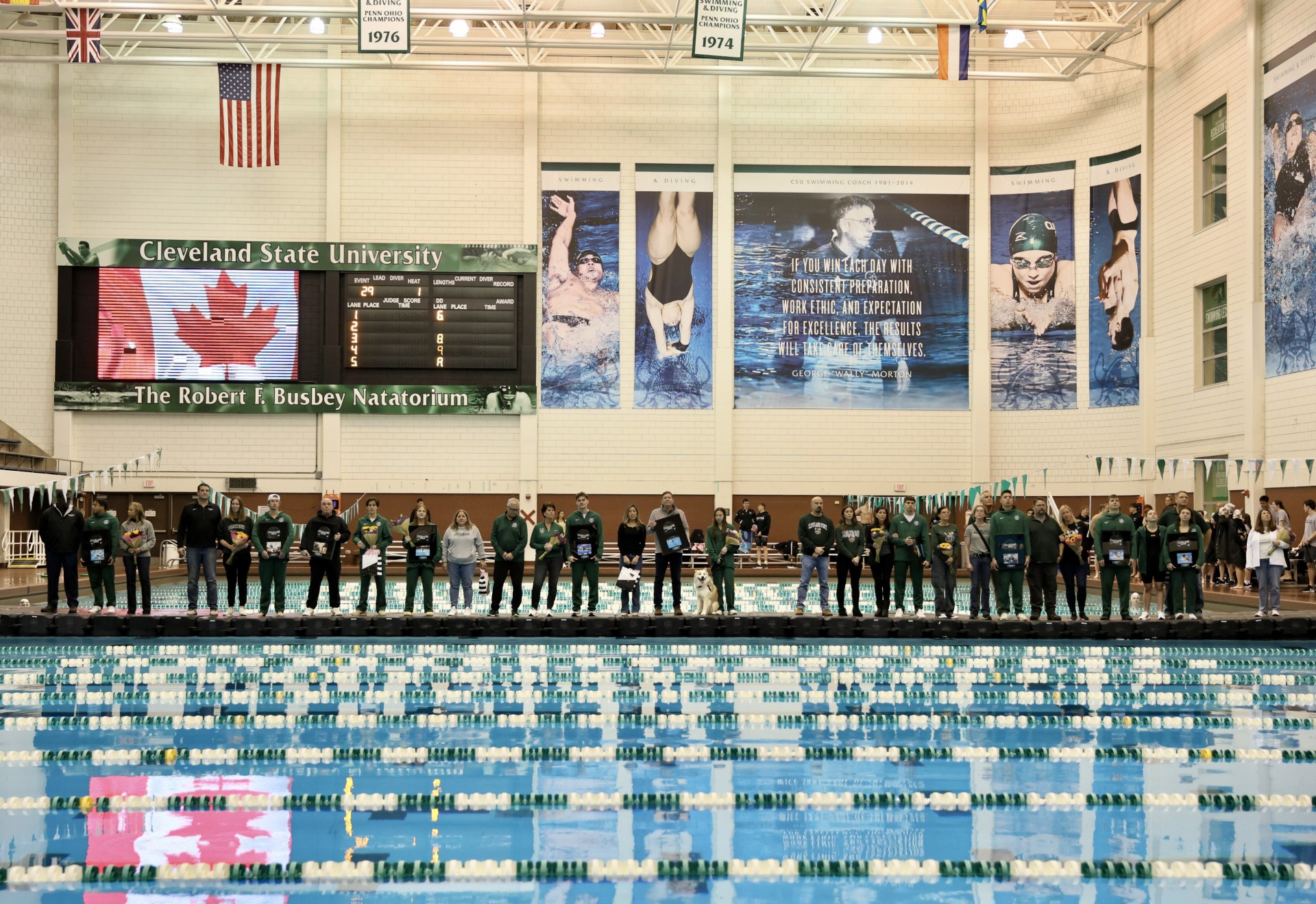 Cleveland State Swimming & Diving Honor Seniors Against Oakland