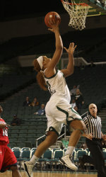 Nafeshia Holifield recorded 11 points and eight rebounds against Milwaukee