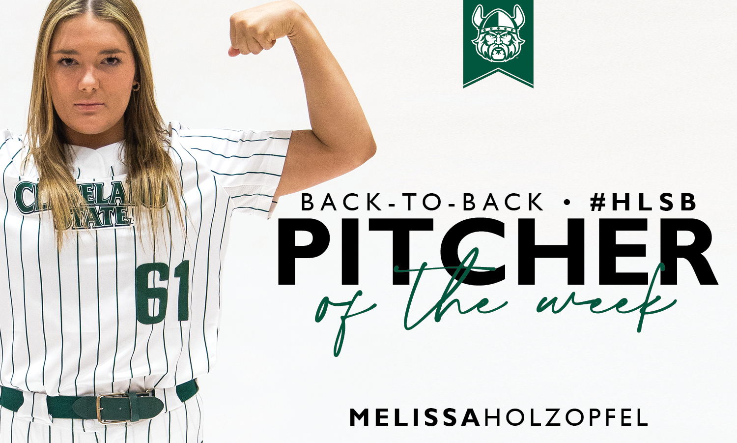 Holzopfel Named #HLSB Pitcher of the Week for Second Straight Week
